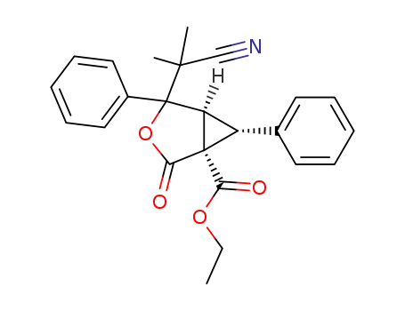 (1R,5S,6R)-4-(Cyano-dimethyl-methyl)-2-oxo-4,6-diphenyl-3-oxa-bicyclo[3.1.0]hexane-1-carboxylic acid ethyl ester