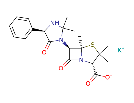 potassium [2S-[2alpha,5alpha,6beta(S*)]]-6-(2,2-dimethyl-5-oxo-4-phenylimidazolidin-1-yl)-3,3-dimethyl-7-oxo-4-thia-1-azabicyclo[3.2.0]heptane-2-carboxylate