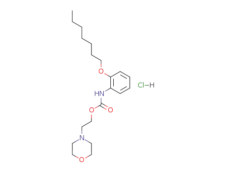 Carbamic acid, (2-(heptyloxy)phenyl)-, 2-(4-morpholinyl)ethyl ester, monohydrochloride