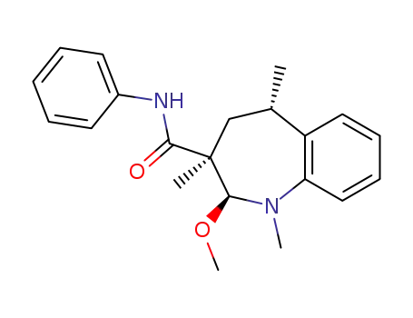 Molecular Structure of 136463-67-7 (1H-1-Benzazepine-3-carboxamide, 2,3,4,5-tetrahydro-2-methoxy-1,3,5-trimethyl-N-phenyl-, (2R,3R,5R)-rel-)