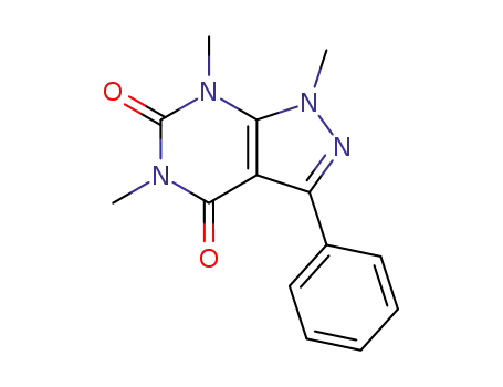 Molecular Structure of 35221-11-5 (1H-Pyrazolo[3,4-d]pyrimidine-4,6(5H,7H)-dione,
1,5,7-trimethyl-3-phenyl-)