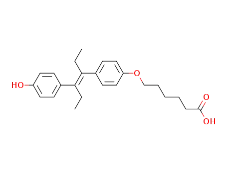 Hexanoic acid, 6-[4-[1-ethyl-2-(4-hydroxyphenyl)-1-butenyl]phenoxy]-,
(E)-