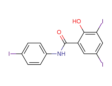 Molecular Structure of 14437-45-7 (3-Iodo-N-(3,4-diiodophenyl)-2-hydroxybenzamide)