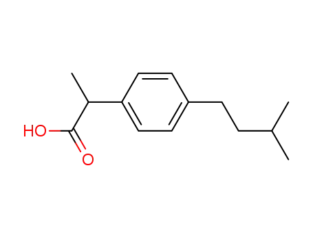 Molecular Structure of 64451-77-0 (Benzeneacetic acid, -alpha--methyl-4-(3-methylbutyl)- (9CI))