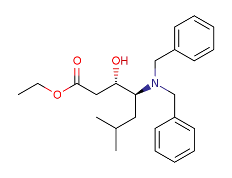 (3S,4S)-4-Dibenzylamino-3-hydroxy-6-methyl-heptanoic acid ethyl ester