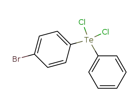 Molecular Structure of 37438-10-1 (C<sub>12</sub>H<sub>9</sub>BrCl<sub>2</sub>Te)