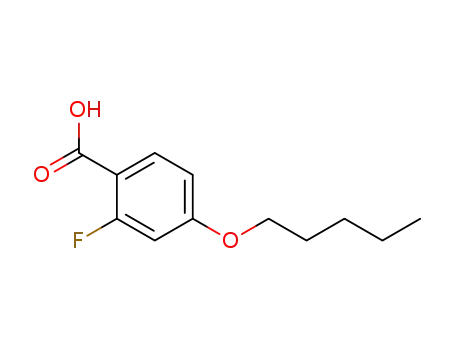 Molecular Structure of 203067-01-0 (2-FLUORO-4-N-PENTYLOXYBENZOIC ACID)