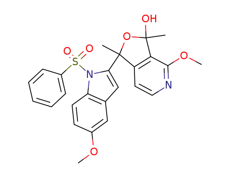 1-<2-(1-Benzenesulfonyl-5-methoxyindolyl)>-1,3-dihydro-1,3-dimethyl-3-hydroxy-4-methoxyfuro<3,4-c>pyridine