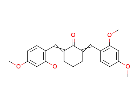 Molecular Structure of 92918-48-4 (Cyclohexanone, 2,6-bis[(2,4-dimethoxyphenyl)methylene]-)
