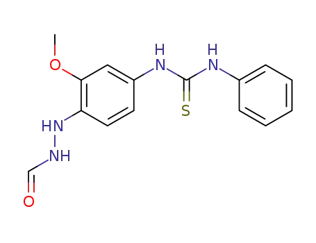 Molecular Structure of 63439-07-6 (Thiourea, N-[4-(2-formylhydrazino)-3-methoxyphenyl]-N'-phenyl-)