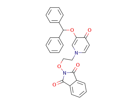Molecular Structure of 133076-22-9 (1H-Isoindole-1,3(2H)-dione,
2-[2-[3-(diphenylmethoxy)-4-oxo-1(4H)-pyridinyl]ethoxy]-)
