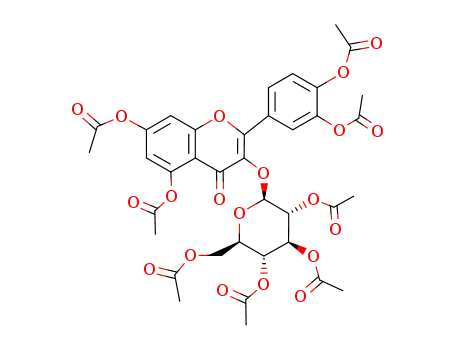 3',4',5,7-tetra-O-acetylquercetin 3-O-(2'',3'',4'',6''-tetra-O-acetyl-β-D-glucopyranoside)