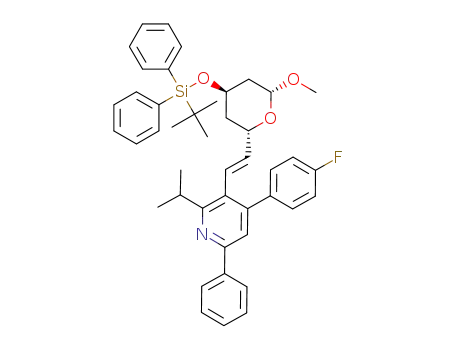 3-{(E)-2-[(2S,4R,6R)-4-(tert-Butyl-diphenyl-silanyloxy)-6-methoxy-tetrahydro-pyran-2-yl]-vinyl}-4-(4-fluoro-phenyl)-2-isopropyl-6-phenyl-pyridine