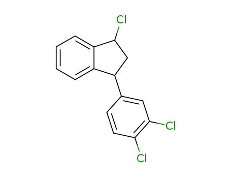 Molecular Structure of 86939-07-3 (1-Chloro-3-(3,4-dichloro-phenyl)-indan)