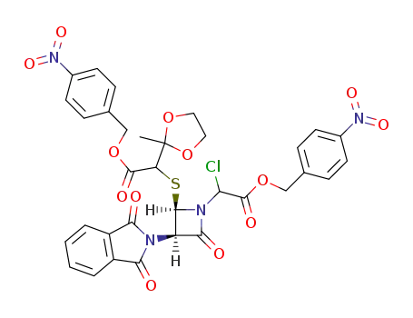 Chloro-{(2R,3R)-3-(1,3-dioxo-1,3-dihydro-isoindol-2-yl)-2-[(2-methyl-[1,3]dioxolan-2-yl)-(4-nitro-benzyloxycarbonyl)-methylsulfanyl]-4-oxo-azetidin-1-yl}-acetic acid 4-nitro-benzyl ester