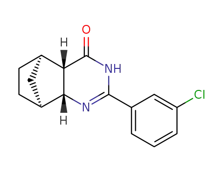 Molecular Structure of 105879-71-8 (2-(3-chlorophenyl)-4ar,5c,6,7,8c,8ac-hexahydro-5,8-methano-4(3H)-quinazolinone)