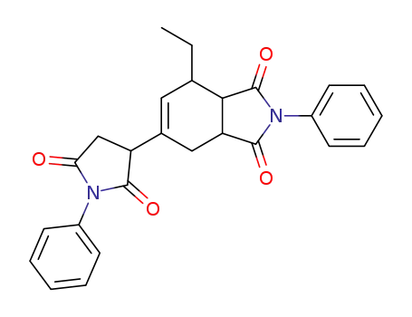 6-(2,5-Dioxo-1-phenyl-pyrrolidin-3-yl)-4-ethyl-2-phenyl-3a,4,7,7a-tetrahydro-isoindole-1,3-dione
