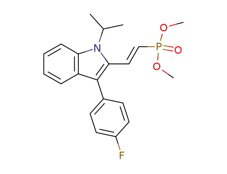 {(E)-2-[3-(4-Fluoro-phenyl)-1-isopropyl-1H-indol-2-yl]-vinyl}-phosphonic acid dimethyl ester