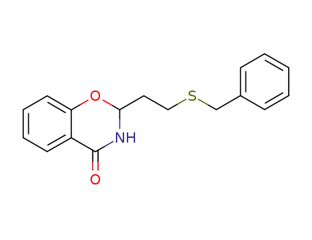 2-(2-benzylsulfanyl-ethyl)-2,3-dihydro-benzo[<i>e</i>][1,3]oxazin-4-one