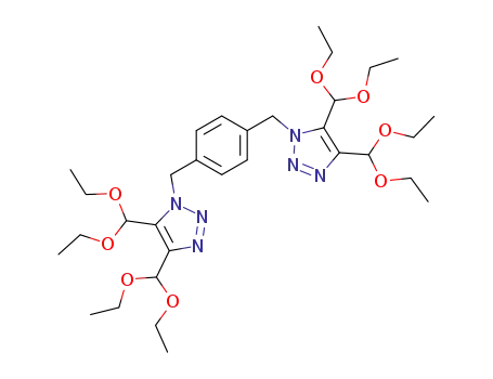 1,1'-<1,4-phenylenebis(methylene)>bis(triazole-4,5-dicarboxyaldehyde) tetrakis(ethyl acetal)