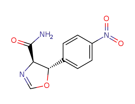 Molecular Structure of 70671-36-2 (<i>trans</i>-5-(4-nitro-phenyl)-4,5-dihydro-oxazole-4-carboxylic acid amide)