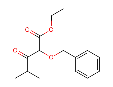 Molecular Structure of 112370-83-9 (Pentanoic acid, 4-methyl-3-oxo-2-(phenylmethoxy)-, ethyl ester)