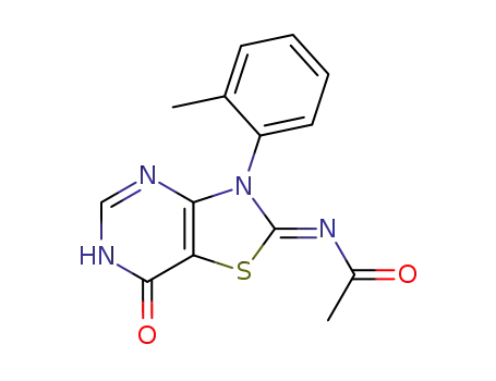 Molecular Structure of 62329-14-0 (Acetamide,
N-[6,7-dihydro-3-(2-methylphenyl)-7-oxothiazolo[4,5-d]pyrimidin-2(3H)-
ylidene]-)