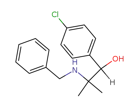 Molecular Structure of 49581-84-2 (Benzenemethanol, 4-chloro-a-[1-methyl-1-[(phenylmethyl)amino]ethyl]-)