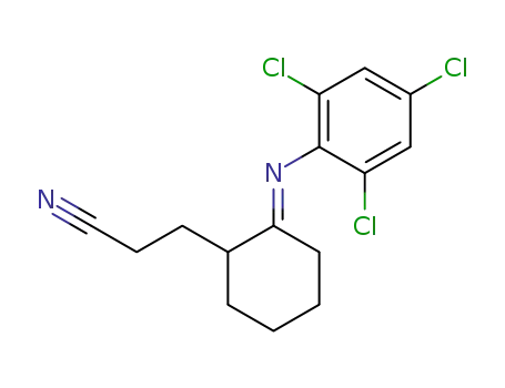 Molecular Structure of 131846-56-5 (2-(β-cyanoethyl)cyclohexanone 2,4,6-trichloroanil)