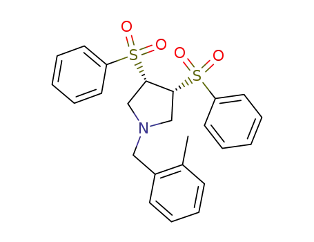 Molecular Structure of 119216-45-4 ((3R,4S)-3,4-Bis-benzenesulfonyl-1-(2-methyl-benzyl)-pyrrolidine)