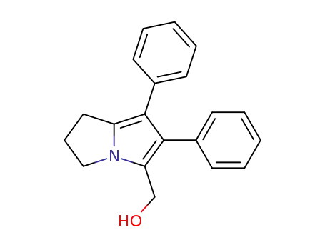 Molecular Structure of 73009-93-5 ((6,7-diphenyl-2,3-dihydro-1H-pyrrolizin-5-yl)methanol)