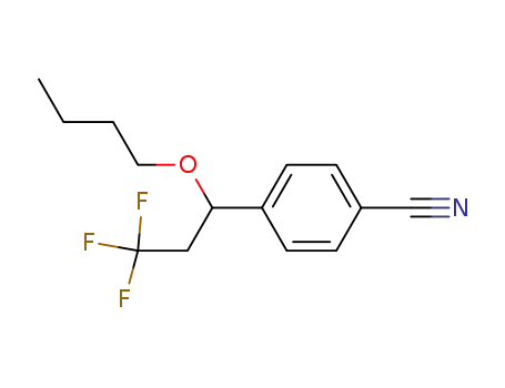 Molecular Structure of 126958-92-7 (4-(1-trifluoromethyl-2-n-butyloxyethyl)benzonitrile)