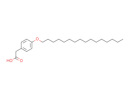 Molecular Structure of 63290-21-1 (Benzeneacetic acid, 4-(hexadecyloxy)-)