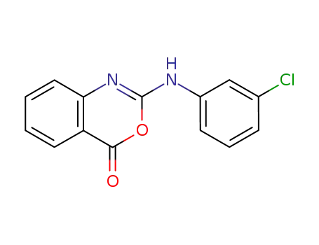 Molecular Structure of 81905-03-5 (2-(3-CHLOROANILINO)-4H-3,1-BENZOXAZIN-4-ONE)