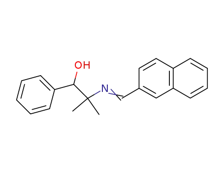 Molecular Structure of 343817-67-4 (2-Methyl-2-{[1-naphthalen-2-yl-meth-(E)-ylidene]-amino}-1-phenyl-propan-1-ol)