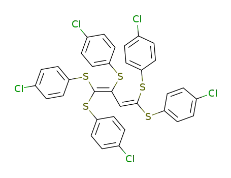 Molecular Structure of 72475-34-4 (1,1,2,4,4-pentakis-(4-chloro-phenylsulfanyl)-buta-1,3-diene)
