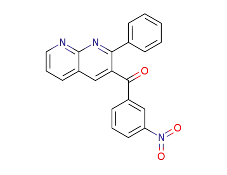 Molecular Structure of 116625-86-6 ((3-Nitro-phenyl)-(2-phenyl-[1,8]naphthyridin-3-yl)-methanone)