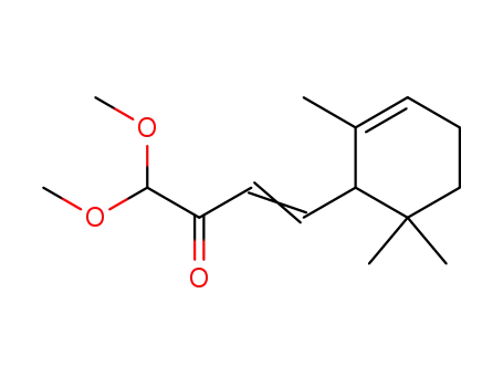 Molecular Structure of 127256-04-6 (1,1-dimethoxy-4-(2,6,6-trimethyl-2-cyclohexen-1-yl)-3-buten-2-one)