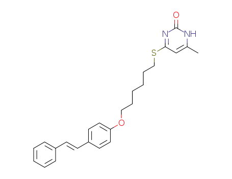 6-Methyl-4-{6-[4-((E)-styryl)-phenoxy]-hexylsulfanyl}-1H-pyrimidin-2-one