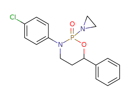 2H-1,3,2-Oxazaphosphorine,
2-(1-aziridinyl)-3-(4-chlorophenyl)tetrahydro-6-phenyl-, 2-oxide