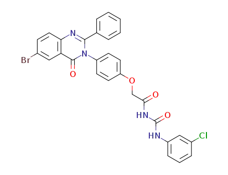 1-{2-[4-(6-Bromo-4-oxo-2-phenyl-4H-quinazolin-3-yl)-phenoxy]-acetyl}-3-(3-chloro-phenyl)-urea
