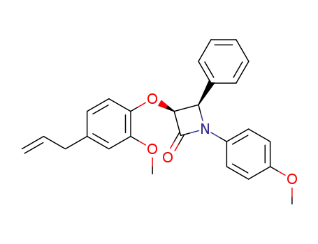 Molecular Structure of 100289-62-1 ((3S,4R)-3-(4-Allyl-2-methoxy-phenoxy)-1-(4-methoxy-phenyl)-4-phenyl-azetidin-2-one)