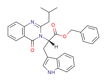 (S)-3-(1H-Indol-3-yl)-2-(2-isobutyl-4-oxo-4H-quinazolin-3-yl)-propionic acid benzyl ester