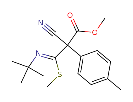 methyl 3-tert-butylimino 2-cyano 2-(p-methyl-phenyl) 3-methylthiopropanoate