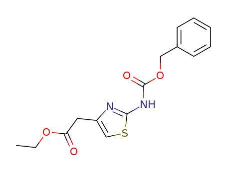 Molecular Structure of 92592-02-4 (ethyl2-(2-benzyloxycarbonylaMinothiazol-4-yl)acetate)