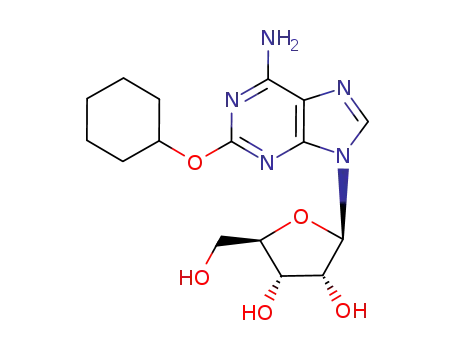 Molecular Structure of 131933-16-9 (Adenosine, 2-(cyclohexyloxy)-)