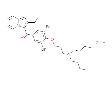 [3,5-Dibromo-4-(3-dibutylamino-propoxy)-phenyl]-(2-ethyl-indolizin-3-yl)-methanone; hydrochloride