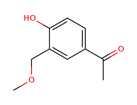 Molecular Structure of 65033-20-7 (1-(4-HYDROXY-3-METHOXYMETHYL-PHENYL)-ETHANONE)