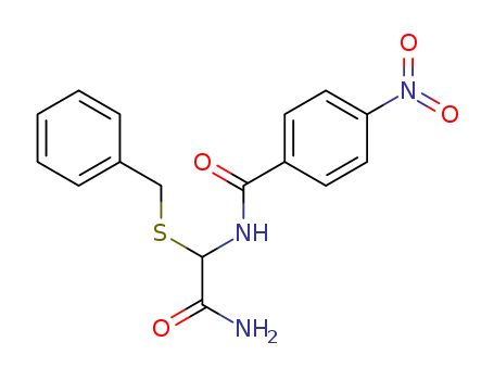 Benzamide,N-[2-amino-2-oxo-1-[(phenylmethyl)thio]ethyl]-4-nitro- cas  13452-20-5