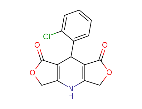 Molecular Structure of 120310-73-8 (1H,3H-Difuro[3,4-b:3',4'-e]pyridine-1,7(5H)-dione,8-(2-chlorophenyl)-4,8-dihydro- (9CI))